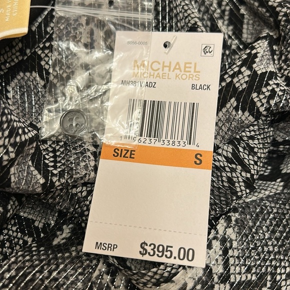 MICHAEL KORS ADDER CHIFFON SNAKESKIN DRESS - Picture 6 of 7